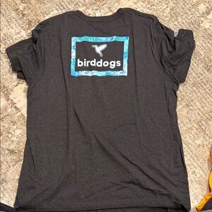Birddogs Charcoal Tee with Blue Graphic